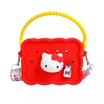 Sanrio Hello Kitty DIY силиконовая квадратная 3D сумка-тоут Кросс, популярный персонаж в Корее