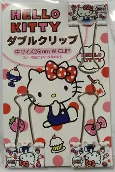 SANRIO Hello Kitty Двойной набор скрепок для бумаг из 3 штук 1 дюйм Канцелярские принадлежности