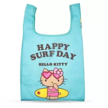 Sanrio Hello Kitty Eco Bag Sunburn Surfing Shopping Bag [And Suns] (Mint)