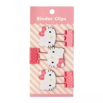 Sanrio Hello Kitty Face Shape Double Clip Pink White