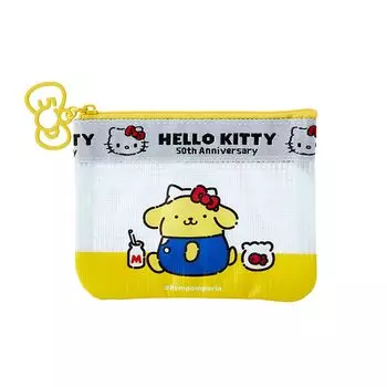 Sanrio HELLO POMPOMPURIN pudding vinyl flat pouch 10 x 13 x 1 cm 129348 everyone!