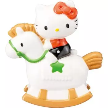 Sanrio Hello Swaying Horse Piggy Bank Kitty 12 x 13cm Characters Kitty Goods Miscellaneous Goods Birthday Present White san4552 Merchen Kitty