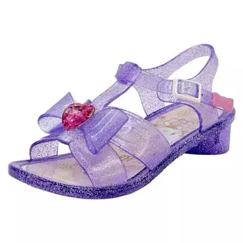 sanrio kids girls sandals clear glass sa9007 purple, 15.0cm