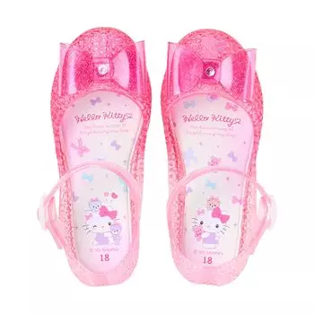 Sanrio Kids Прозрачные сандалии Hello Kitty 18 см Обувь ПВХ Лето Выход 177903 Детская