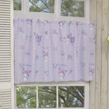 Sanrio Kuromi Cafe Curtain 3 размера 145 x 70 см Маленькое окно Маленькая занавеска Теплоизоляция Сохранение тепла SANRIO Character Product Official Sanrio фиолетовый