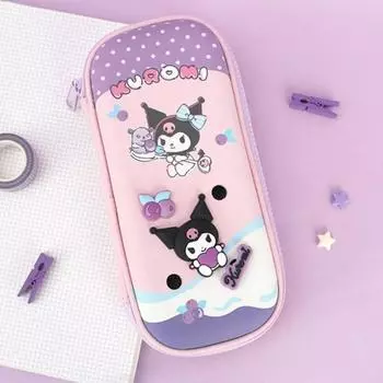 Sanrio Kuromi Charm Play Wide EVA Чехол-пенал для входного подарка, 1 шт., Фиолетовый