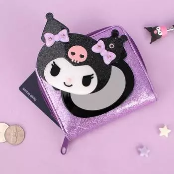 Sanrio Kuromi FACE зеркальный кошелек студентка младшая карта монета кольцо кошелек подарок