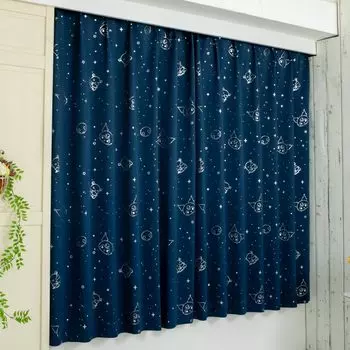 Sanrio Kuromi Glitter Grade 2 Blackout Thermal Curtains Set of 2 Width 100 x 135cm Length SS-11-208-21