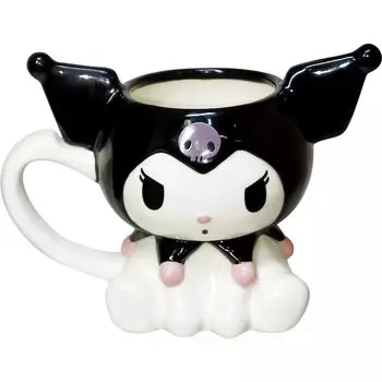 Кружка Sanrio Kuromi 200 мл, высеченная Sanrio Goods, столовая посуда, приблизительная. SAN4359-4 чёрный
