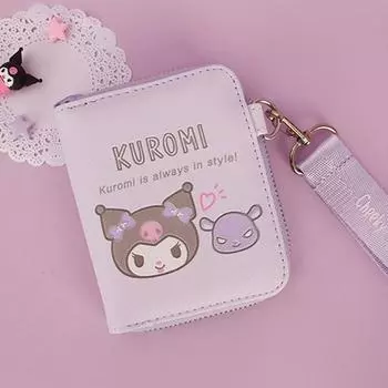 Sanrio Kuromi Прекрасный милый кошелек с ремешком