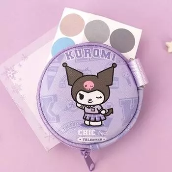 Sanrio Kuromi сумка-макарон товары с характерными товарами студенческий кошелек для монет женский брелок для ключей