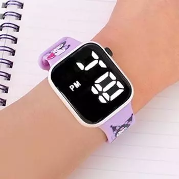 Sanrio Kuromi светодиодные цифровые часы силиконовый браслет Mi Band электронные часы подарок на день рождения