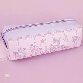 Sanrio Квадратный чехол Kuromi Merry-Go-Round, подарочный пенал, фиолетовый, 1 шт.