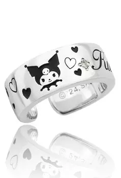Sanrio Limited Ear Cuff Earrings Silver 925 Kuromi Goods [Shinjuku Ginnokura] Kuromi-chan