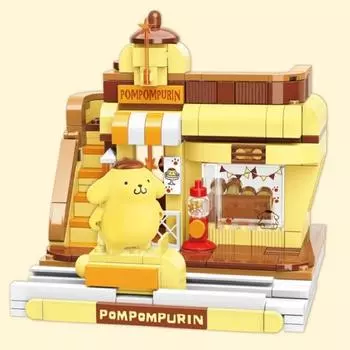 Sanrio Made of Blocks Pompompurin Магазин сладких пудингов Детские игрушки