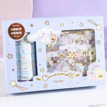 Sanrio Малярная лента Dakku Ponku Канцелярский дневник Декоративная наклейка Cinnamoroll Cinnamoroll