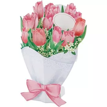 Sanrio Message Card Entrance Graduation Celebration Card Tulip Bouquet Greeting Card Can be shipped overseas JSG SANRIO 868663 7-3