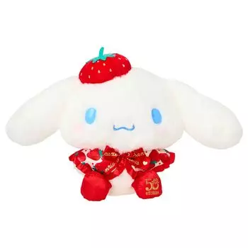 Sanrio Мягкая игрушка Shimbun 50th Cinnamoroll Возраст от 3 лет и старше Игрушка 838951 (Годовщина Ичиго) Полиэстер/Нейлон