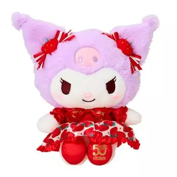 Sanrio Мягкая игрушка Shimbun 50th Kuromi Возраст от 3 лет и старше Игрушка 838969 (Годовщина Ичиго) Полиэстер/Нейлон
