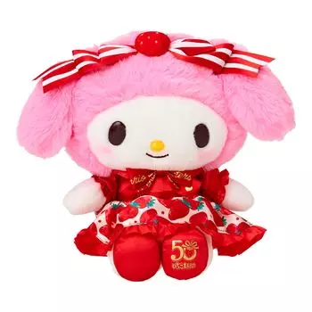 Sanrio Мягкая игрушка Shimbun 50th My Melody Возраст от 3 лет и старше Игрушка 838942 (Годовщина Ичиго) Полиэстер/Нейлон