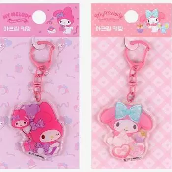 Sanrio Набор из 2 акриловых брелоков My Melody, популярный персонаж в Корее
