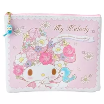 Sanrio My Melody Flat Pouch и (Цветы Птицы)