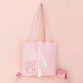Sanrio My Melody Kuromi Daily Eco Bag Strap Canvas Bag School Bag, популярный персонаж в Корее