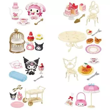 Sanrio My Melody Kuromi Sweet Tea Party 1BOX H115 x W70 x D50mm Изготовлен из ABS Re-ment приблизительно. ПВХ,