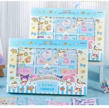 Sanrio Набор из 6 наклеек Dakku Ponku Канцелярский дневник Украшения Подарочный набор Булочка с корицей