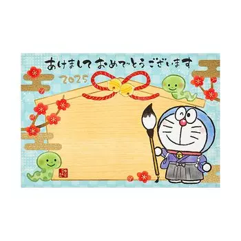 Sanrio New Card 2025 Год Змеи Почтовая открытка Дораэмон Поздравительная открытка JNP 110299 Год 3-х частей 12-5