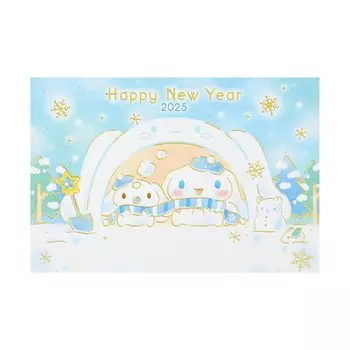 Sanrio New Card 2025 Год Змеи Почтовая открытка Cinnamoroll Kamakura Message Card Поздравительная открытка JNP 110272 Год 3-х частей 10-5 светло-синий