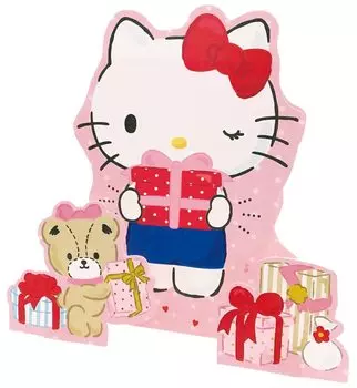 [Sanrio] Открытка с сообщением Hello Kitty Present CD1-1 P 7401 Standard