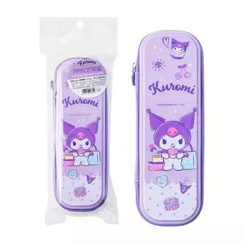 Sanrio Пенал жесткий чехол-чехол Cinnamoroll Kuromi My Melody входной подарок, 1 штука, фиолетовый