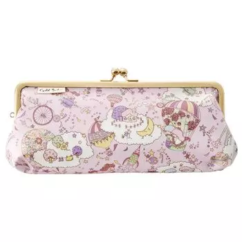 Sanrio Pencil Large Pencil Large Pencil Cosmetic Floral High School College Made in Japan Twin Stars [Charer Yahata] Чехол, Емкость, Держатель, Чехол, Мешочек,