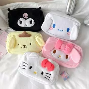 Sanrio Персонаж 6 Тип Мешочек Hello Kitty My Melody Cinnamon Roll Pom Pom Purin Мини Сумка Косметика Пенал Канцелярские Принадлежности