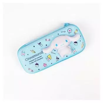 Sanrio Персонажи 2-х уровневый твердый чехол-пенал с мягким хлюпаньем, 1 шт, булочка с корицей