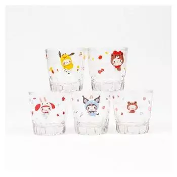 Sanrio Персонажи Мини Мини Милый Размер Стеклянный Стаканчик Набор из 5 штук, популярный персонаж в Корее