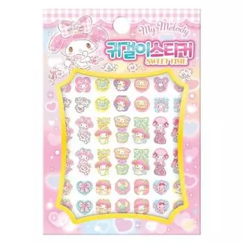 Sanrio Персонажи My Melody Наклейка на серьгу Sweet Time, популярный персонаж в Корее