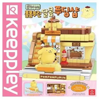 Sanrio Персонажи Pom Pom Purin Sweet Block Pudding Shop, 1 шт. Популярные корейские игрушки