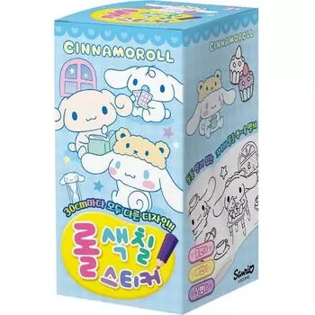 Sanrio Персонажи Раскраска-наклейка «Рулет с корицей», популярный персонаж в Корее