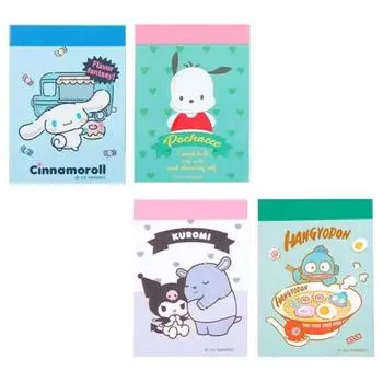 Sanrio Персонажи Рисовый пирог Набор блокнотов Sanrio Товары Канцелярские товары Подарок на выпускной Входной подарок Простой подарок Возврат Сумка для подарков, набор
