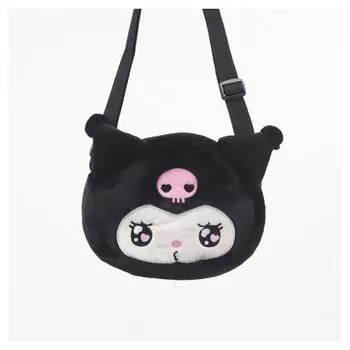 Sanrio Персонажи Симпатичная эмо-кунг-лицевая сумка через плечо Плюшевая сумка