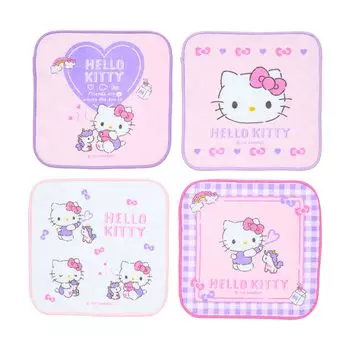 Sanrio Petit Набор из 4 полотенец Hello Kitty для детей с антибактериальной обработкой и местом для имени 249939