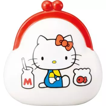 Sanrio Piggy Bank Gamaguchi Wallet Type 11 x 6 cm Characters Stationery Kitty Goods Miscellaneous Goods White Hello Kitty Approx. san4563-1