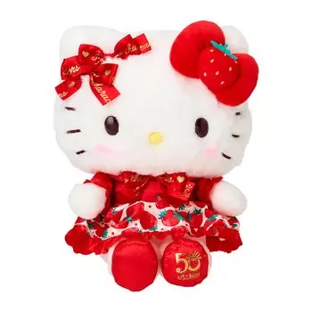 Sanrio Plush Toy (Ichigo Shimbun 50th Anniversary) Hello Kitty PolyesterNylon Ages 3 and up Toy 838900