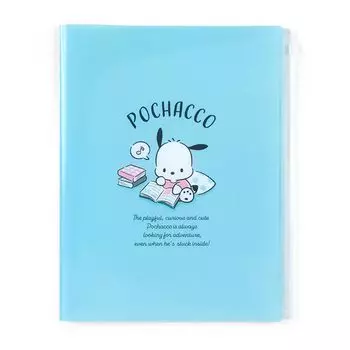 Sanrio Pochacco 6-карманная прозрачная папка с застежкой-молнией 549801
