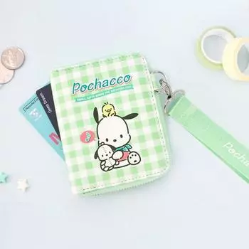 Sanrio Pochaco товары кошелек на молнии ремешок украшение детский кошелек для карт половина кошелька
