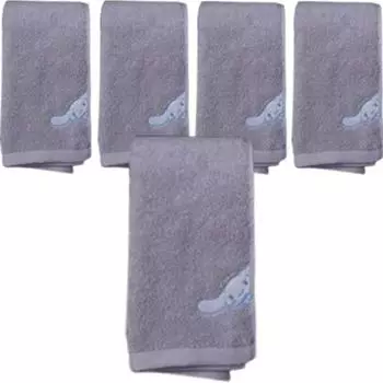 Sanrio Полотенце для лица «Персонажи» 170 г pani-ys-0801, серебристое, 5 шт., популярный персонаж в Корее