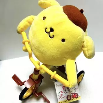 Sanrio Pompompurin Велосипед Плюшевая Кукла Фигурка С Биркой Ограниченный Винтаж Япония