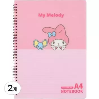 Sanrio ПП А4 Note My Melody, Розовый (Случайная доставка), 2 шт.